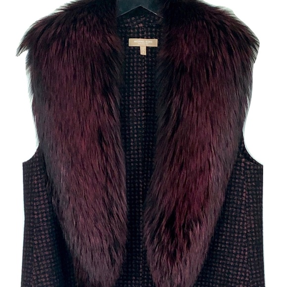Michael Kors Collection Fox Fur Vest, Open Front - Picture 7 of 10